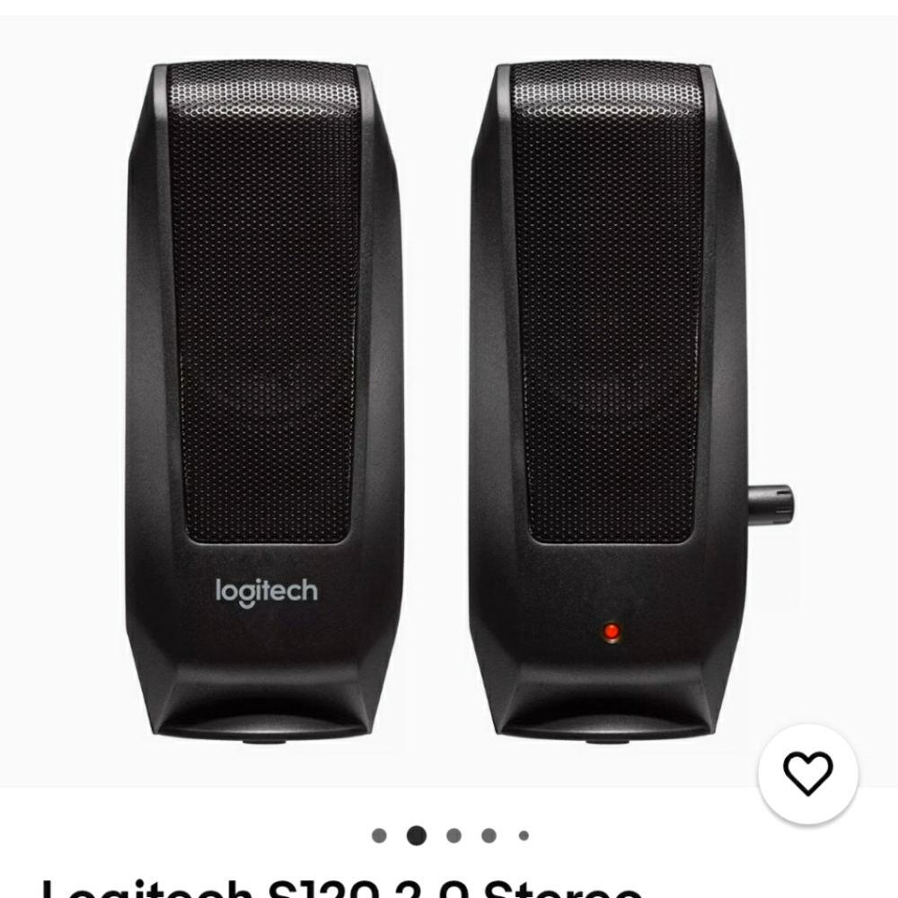 Logitech S120 stereo speakers 2.0 black. New 127911467620